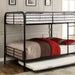 BROCKET Black Metal Full/Full Bunk Bed Bunk Bed FOA East