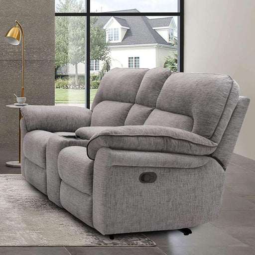 JOSIAS Loveseat, Light Gray Fabric Loveseat FOA East