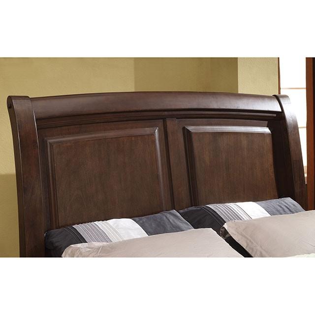 Litchville Brown Cherry Queen Bed Bed FOA East