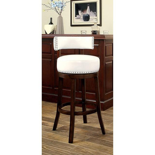 SHIRLEY Dark Oak/White 29" Bar Stool Barstool FOA East