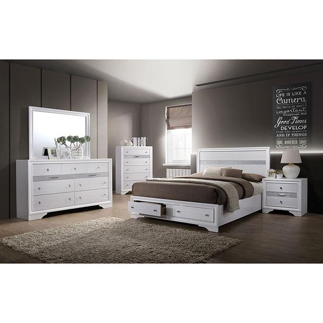 Chrissy White E.King Bed Bed FOA East