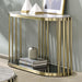 OFELIA Sofa Table, Antique Brass/Black Sofa FOA East