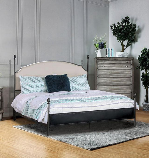 SINEAD Gun Metal/Beige Twin Bed Bed FOA East