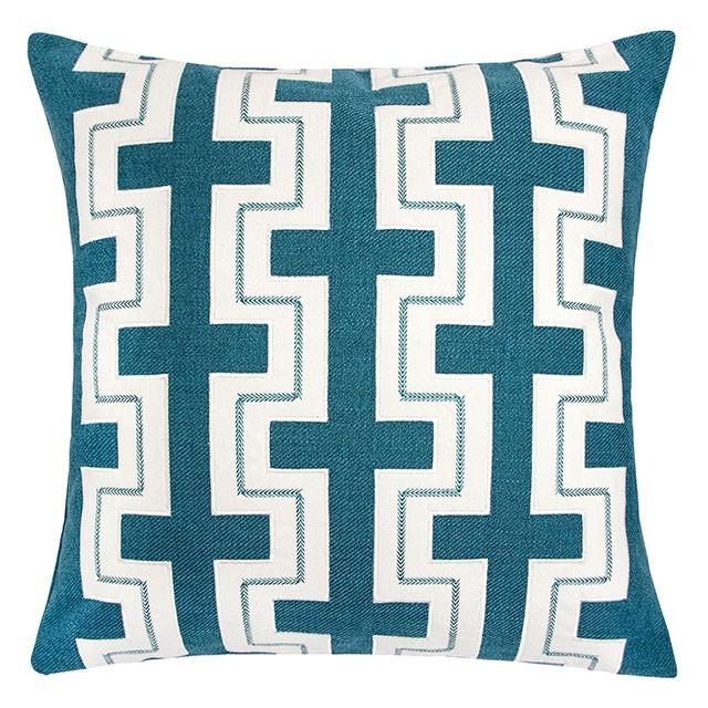 Kari Teal 20" X 20" Pillow, Turquoise Pillow FOA East