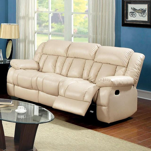 Barbado Ivory Sofa w/ 2 Recliners Sofa FOA East