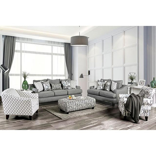 Verne Bluish Gray Love Seat Loveseat FOA East