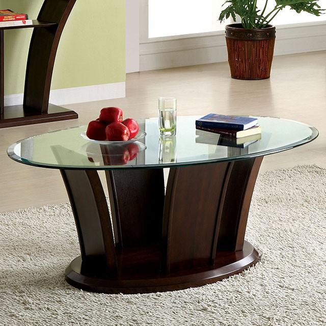 MANHATTAN IV Brown Cherry Coffee Table, Brown Cherry Coffee Table FOA East