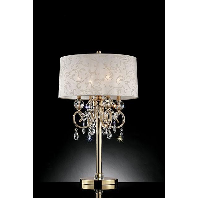 Deborah Gold 33"H Gold Table Lamp Table Lamp FOA East