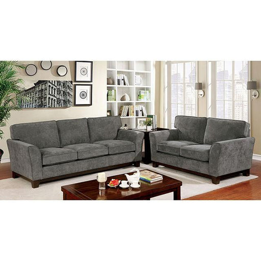 Caldicot Gray Love Seat Loveseat FOA East