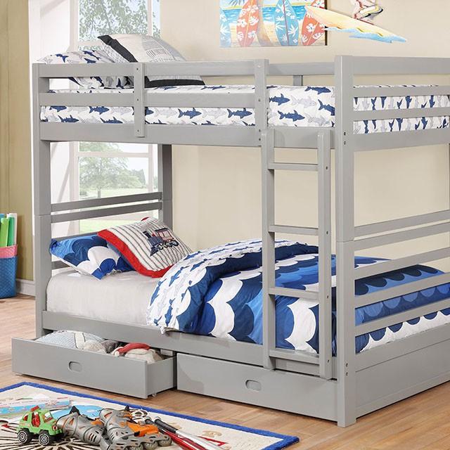 California IV Gray Twin/Twin Bunk Bed Bunk Bed FOA East