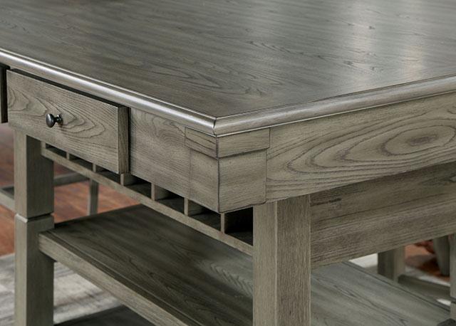 ANAYA Counter Ht. Table, Gray Counter Height Table FOA East