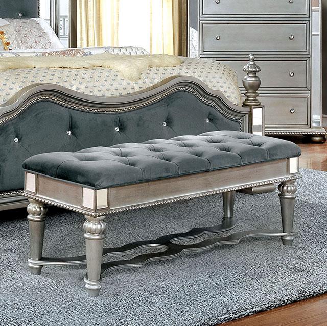 Azha Silver/Gray Bench Bench FOA East