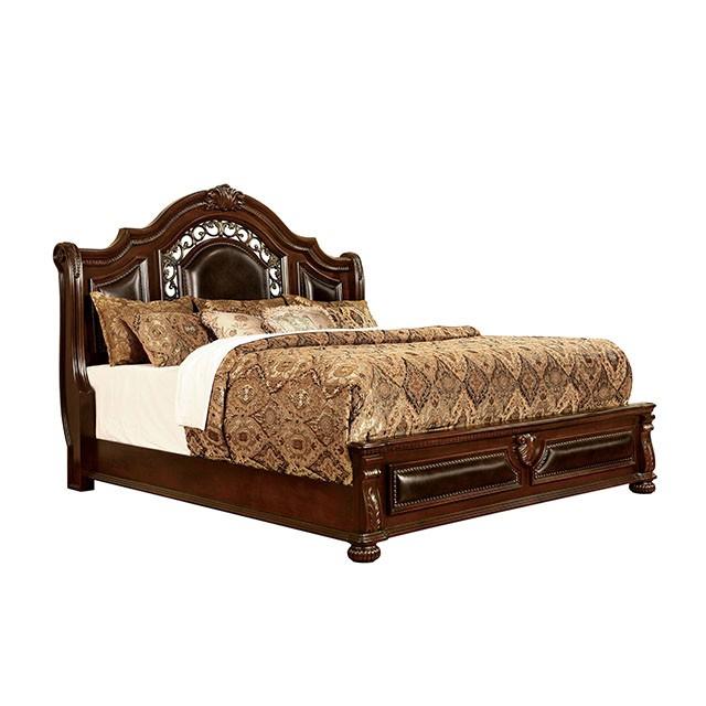 Flandreau Brown Cherry/Espresso Cal.King Bed Bed FOA East