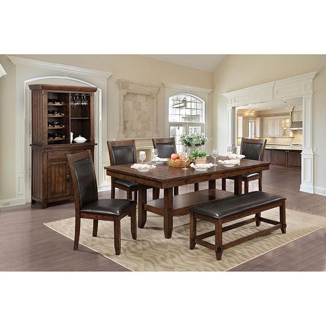 MEAGAN I Brown Cherry Dining Table Dining Table FOA East