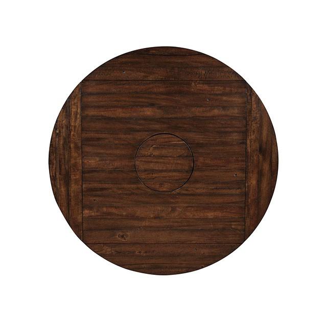 MEAGAN II Brown Cherry Round Counter Ht. Table Dining Table FOA East