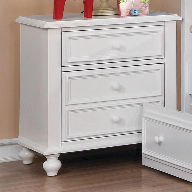 OLIVIA White Night Stand Nightstand FOA East