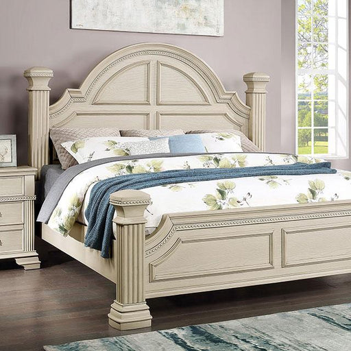 PAMPHILOS Queen Bed, White Bed FOA East