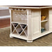 SABRINA Off White/Cherry Counter Ht. Table, Cherry & White Dining Table FOA East