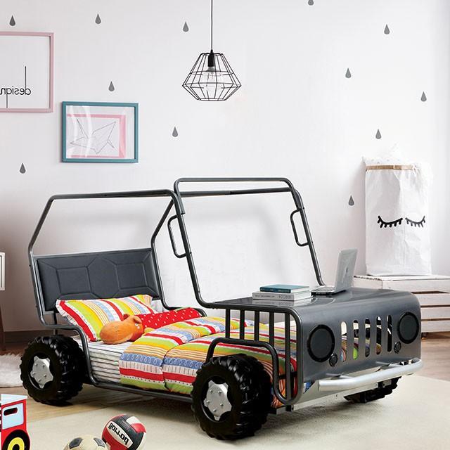 Trekker Gun Metal Twin Bed Bed FOA East