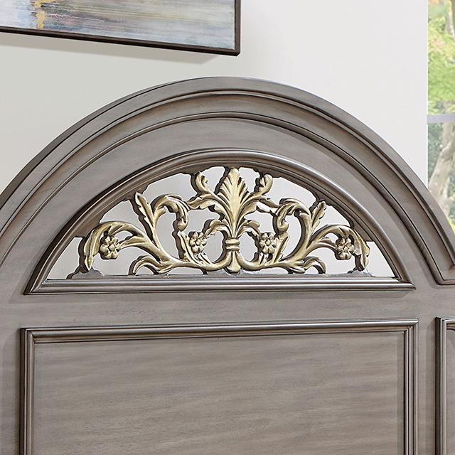 SYRACUSE Queen Bed, Gray Bed FOA East