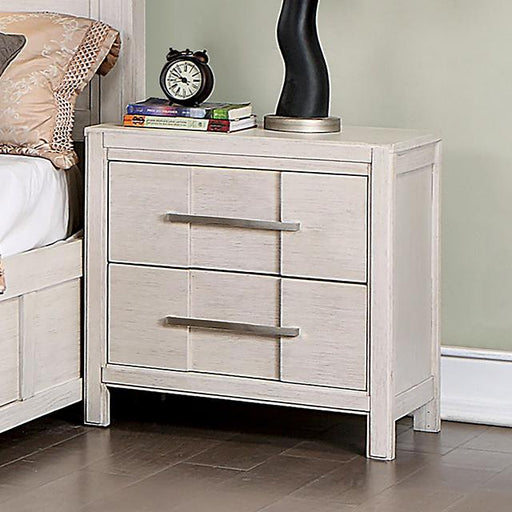 BERENICE Night Stand, White Nightstand FOA East