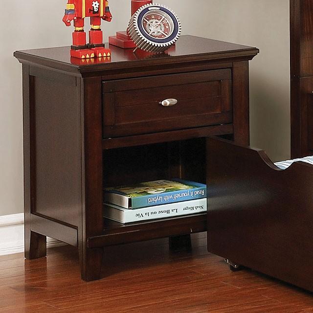 Brogan Brown Cherry Night Stand Nightstand FOA East