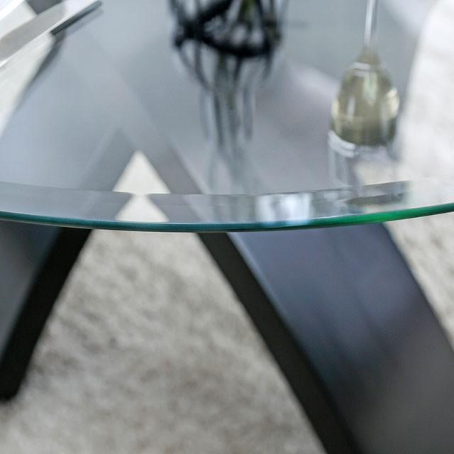 Jasmin Black/White Round Dining Table Dining Table FOA East