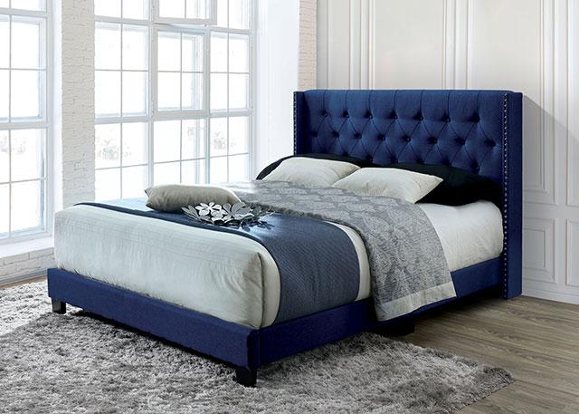 JENELLE Twin Bed, Navy Bed FOA East