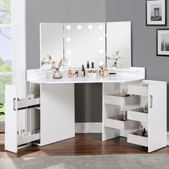 LORYBELLE Vanity Set, White Vanity Set FOA East