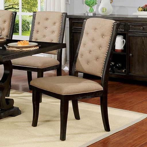 Patience Dark Walnut Side Chair (2/CTN) Dining Chair FOA East