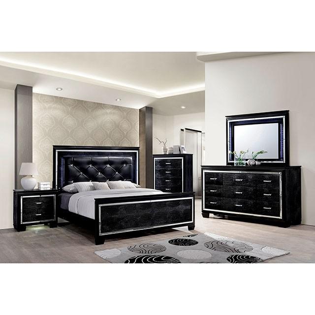 BELLANOVA Black Queen Bed Bed FOA East