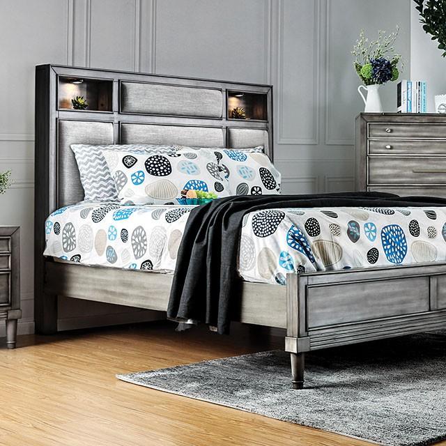 DAPHNE Gray Cal.King Bed Bed FOA East