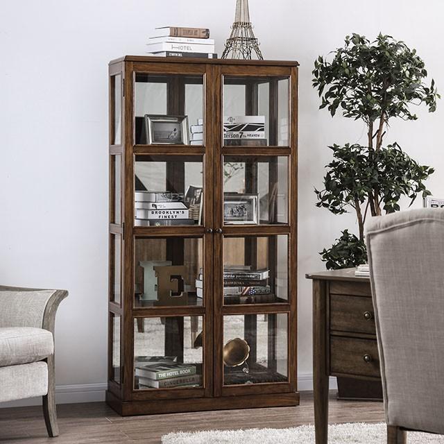 Vilas Oak Curio Cabinet Curio FOA East