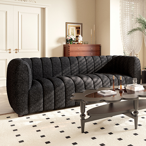 AVERSA Sofa, Black Sofa FOA East