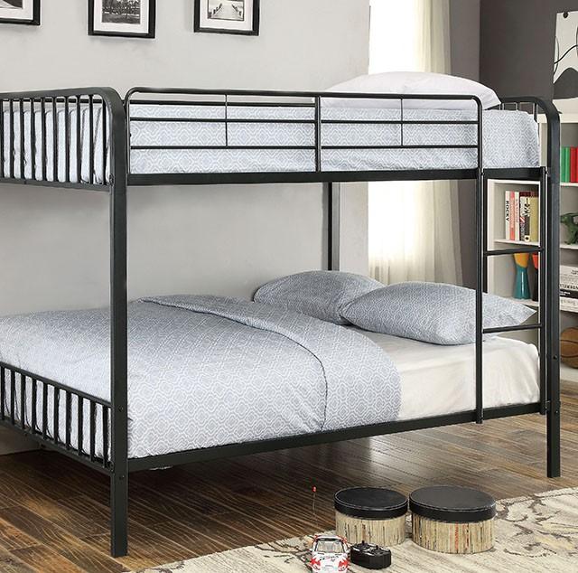 CLEMENT Black Metal Full/Full Bunk Bed Bunk Bed FOA East