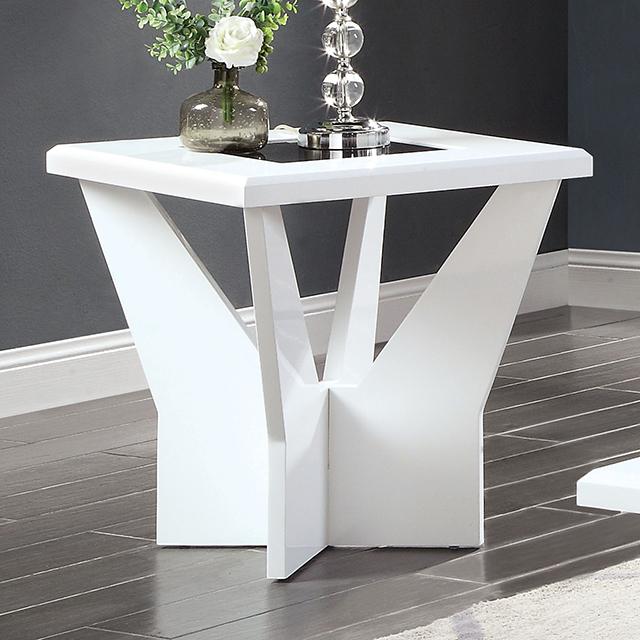 DUBENDORF End Table, White End Table FOA East