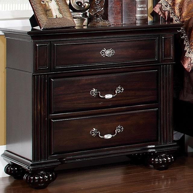 Syracuse Dark Walnut Night Stand Nightstand FOA East