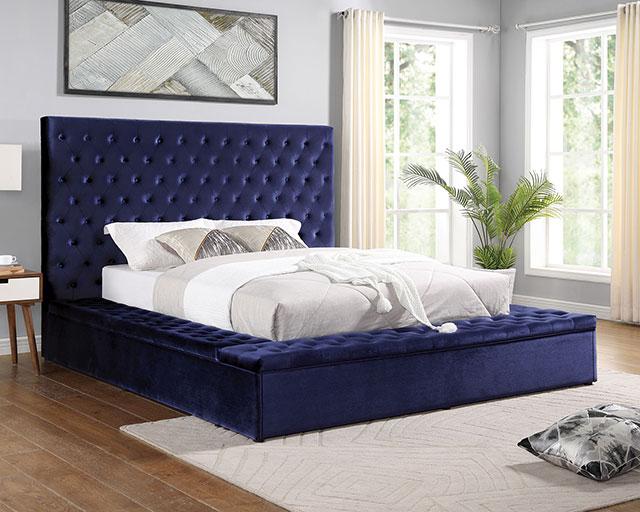 GOLATI Queen Bed, Blue Bed FOA East