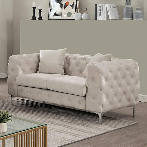 SAPPHIRA Loveseat, Beige Loveseat FOA East