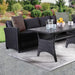 Shonda 3 PC. Patio Dining Set Outdoor Dining Set FOA East