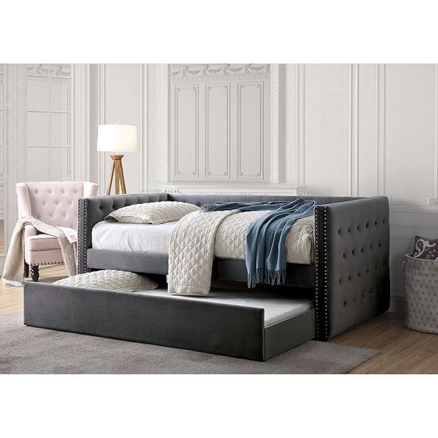 Susanna Gray Daybed w/ Trundle, Gray Daybed w/ Trundle FOA East