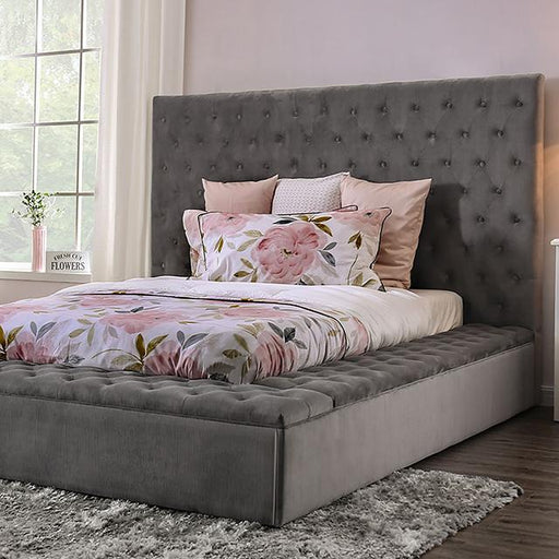 GOLATI Queen Bed, Gray Bed FOA East