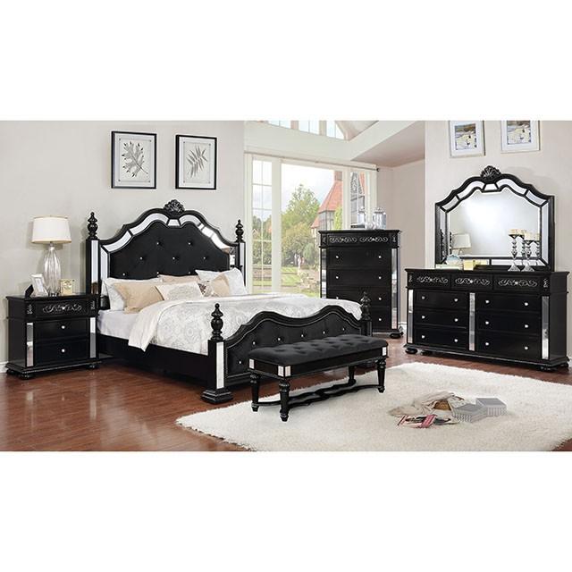 Azha Black Cal.King Bed Bed FOA East