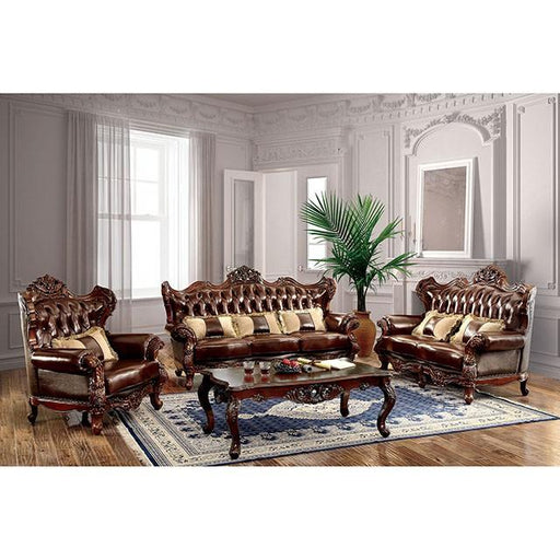 Jericho Brown/Dark Oak Love Seat Loveseat FOA East