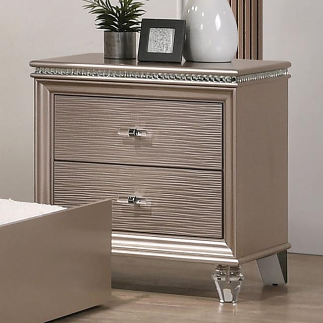 ALLIE Night Stand, Rose Gold Nightstand FOA East