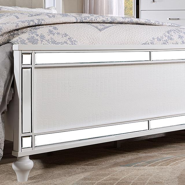 BRACHIUM Queen Bed, White Bed FOA East