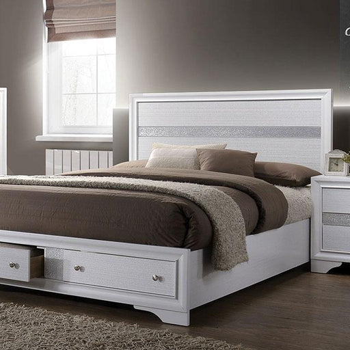 CHRISSY Full Bed, White Bed FOA East