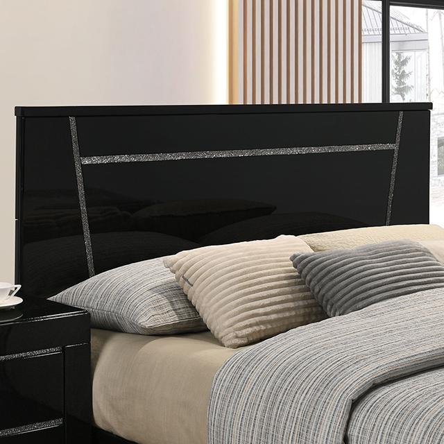 MAGDEBURG Cal.King Bed, Black Bed FOA East