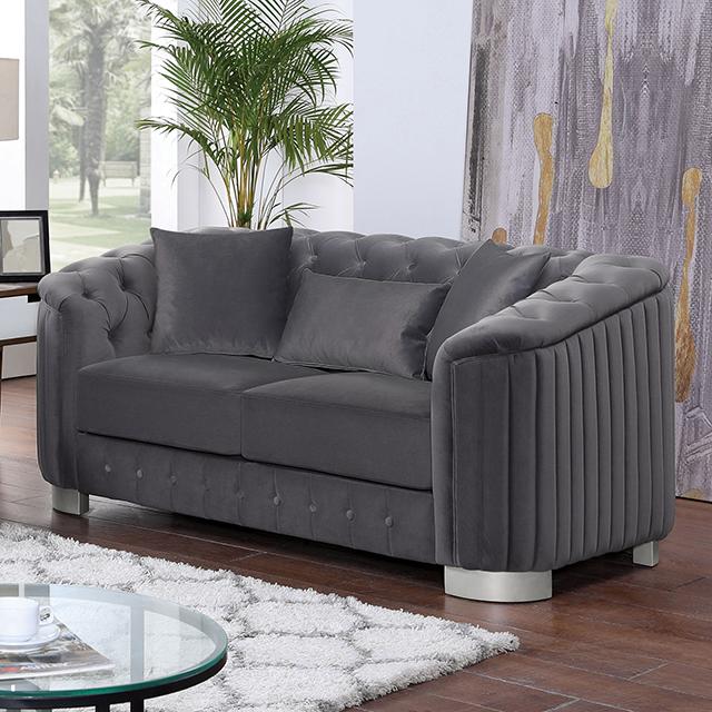 CASTELLON Loveseat, Dark Gray Loveseat FOA East