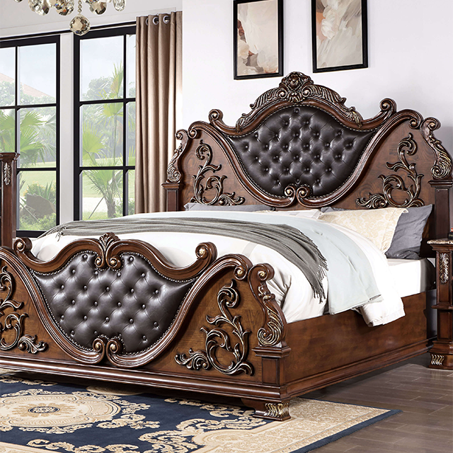 ESPARANZA Queen Bed, Brown Cherry Bed FOA East